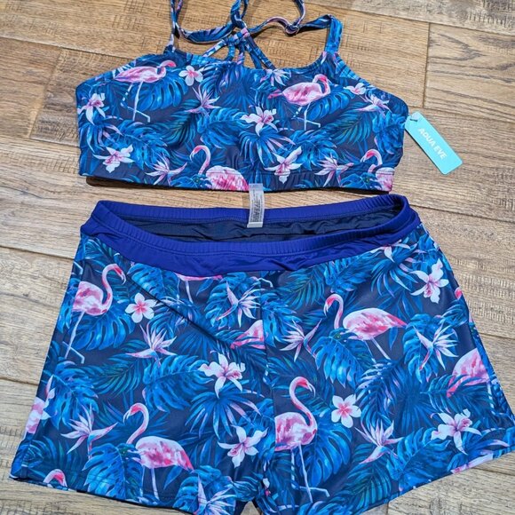 *NEW* (M) Aqua Eve 3-Piece Tankini Swimsuit for Women - Picture 3 of 4